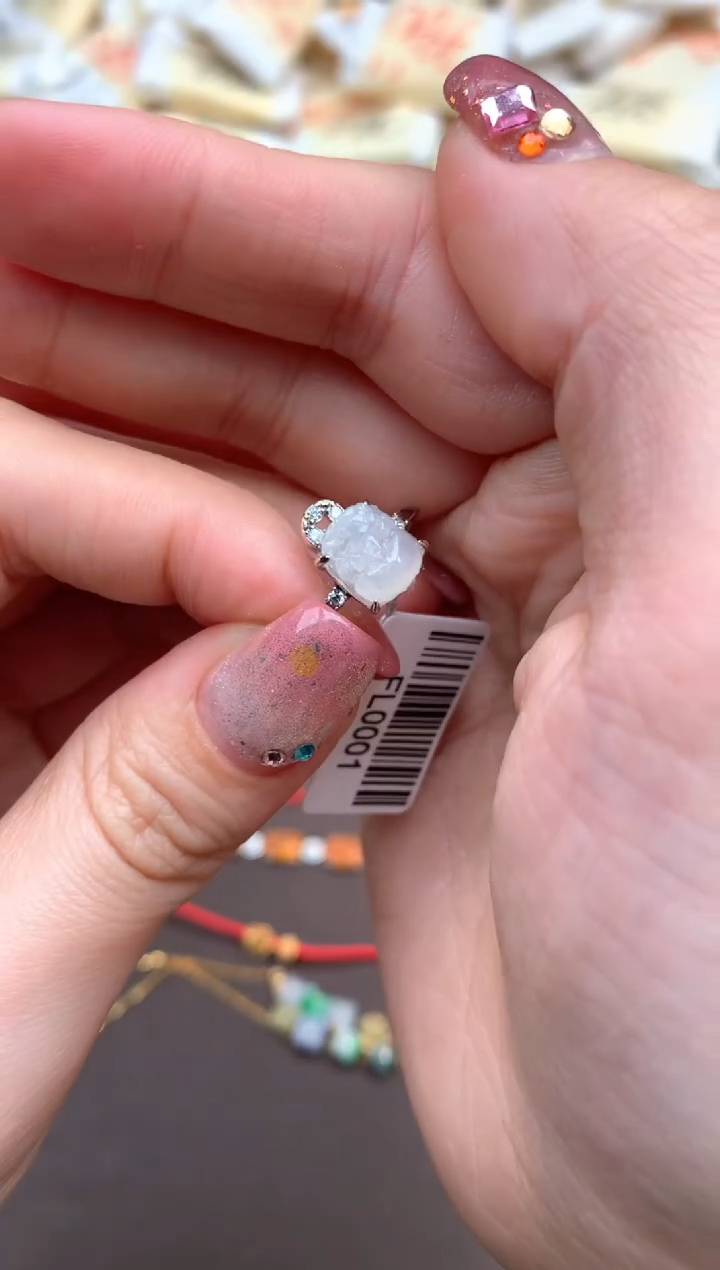 【闪购商品】翡翠戒指银S925镶嵌一