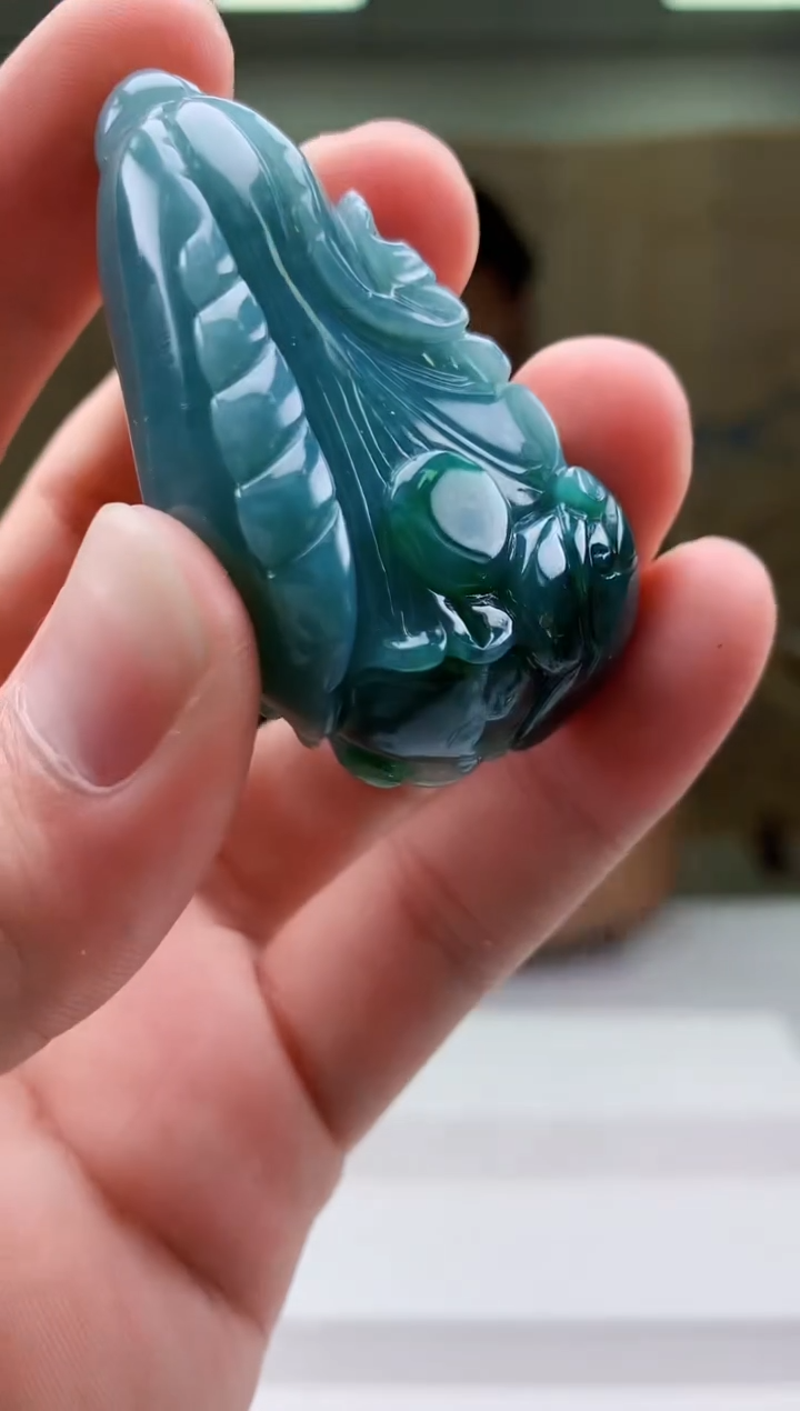 【闪购商品】定制翡翠未镶嵌4969bb-毛货挂件22