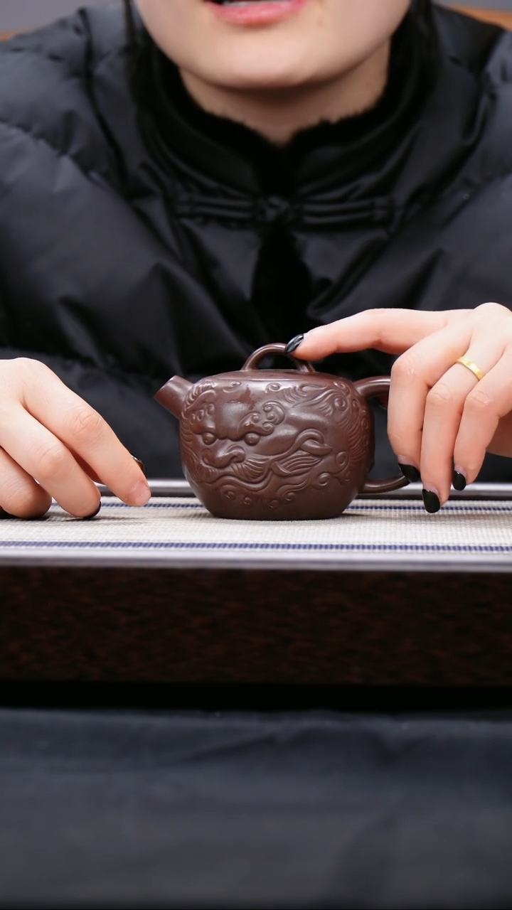 【闪购商品】紫砂茶壶深井紫泥  隐龙壶 
