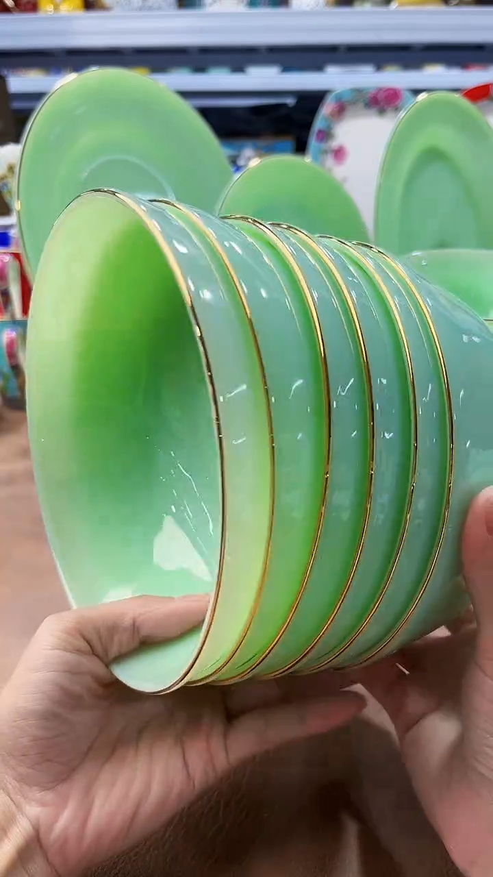 玉瓷6.5英寸面碗6个景德镇陶瓷