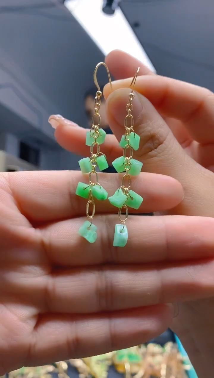 【闪购商品】翡翠耳饰合金0119翡翠耳钩