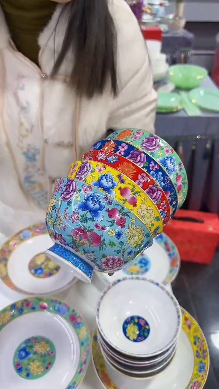 【闪购商品】瓷片5英寸饭碗5个景德镇陶瓷