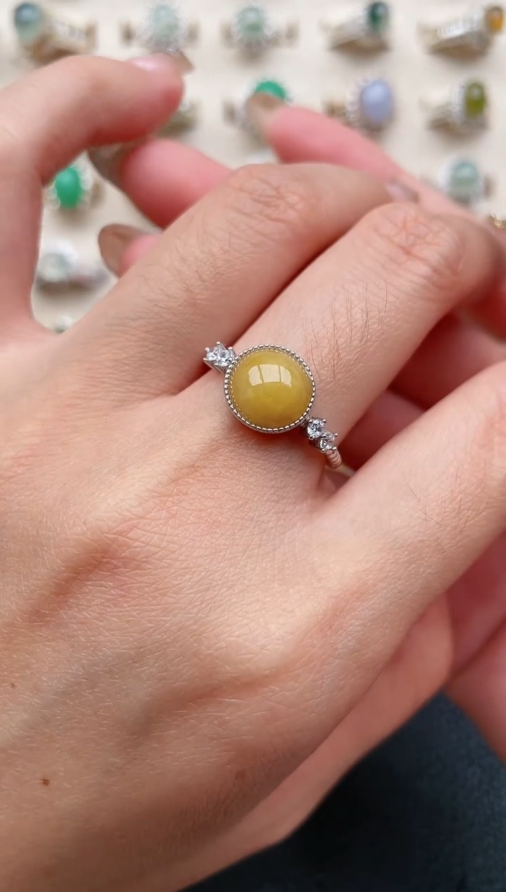 【闪购商品】翡翠戒指银S925镶嵌1111