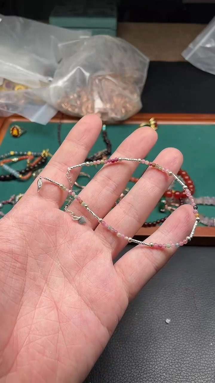 手链未镶嵌碧玺多样性发货拍一发一