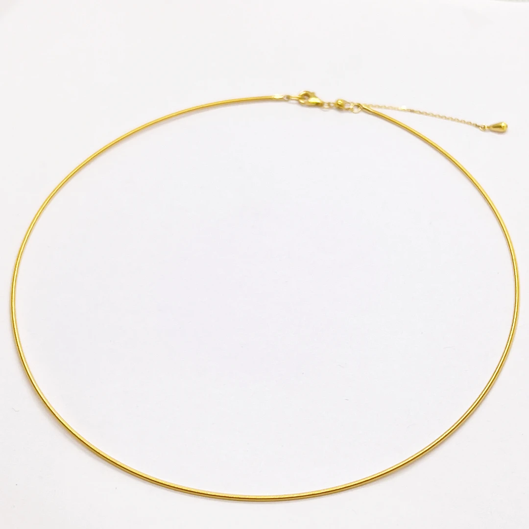 【夏日特惠】黄金足金999 蛇骨项圈龙虾扣抽拉黄金项圈