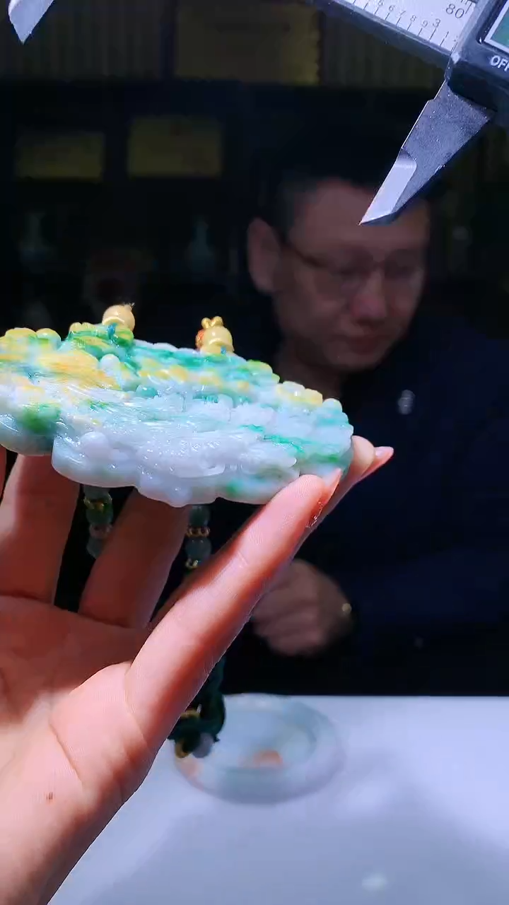 【闪购商品】定制翡翠未镶嵌1071hm-毛货挂件