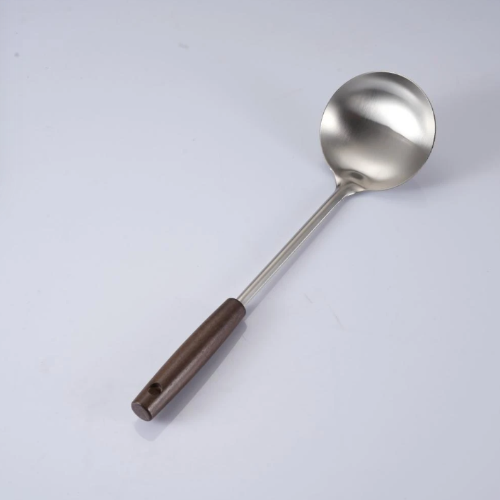 实木手柄古木不锈钢汤勺