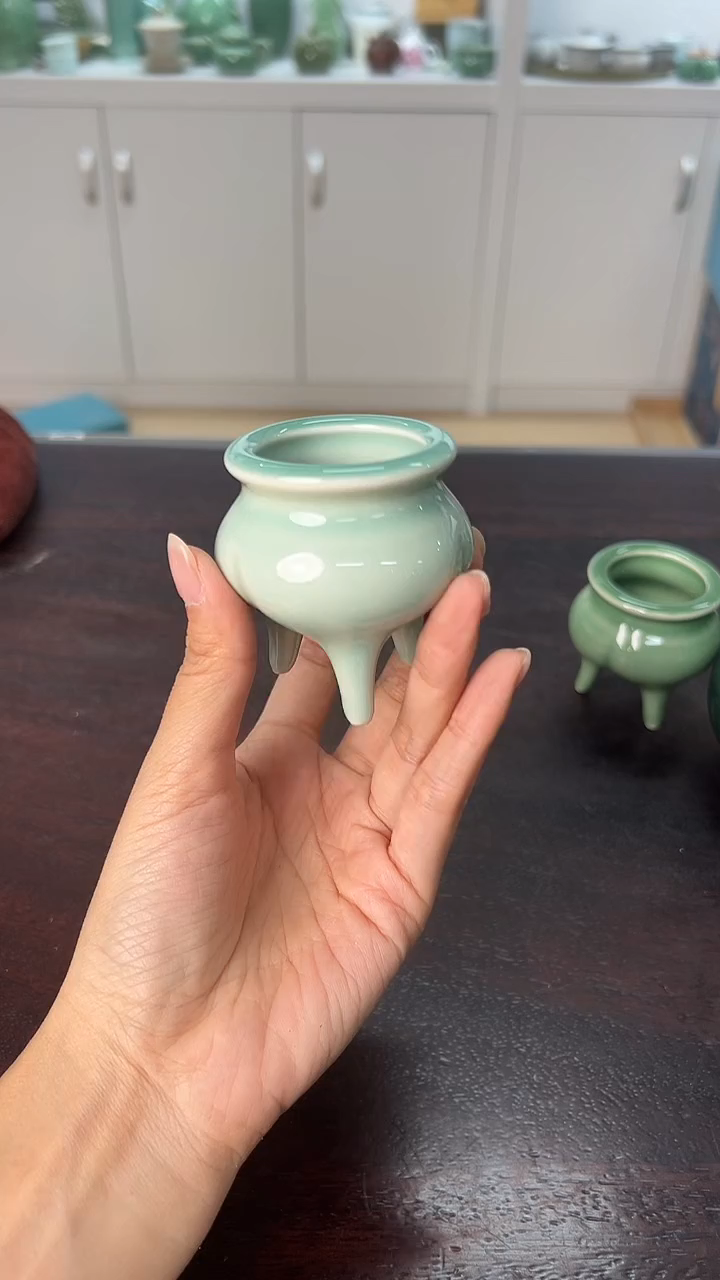 龙泉云间青瓷小米茶器