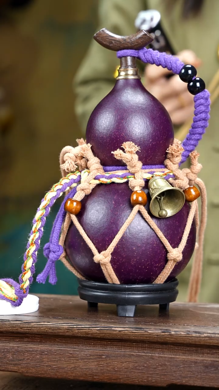 WD051复古网兜款天然酒葫芦（一物一拍）