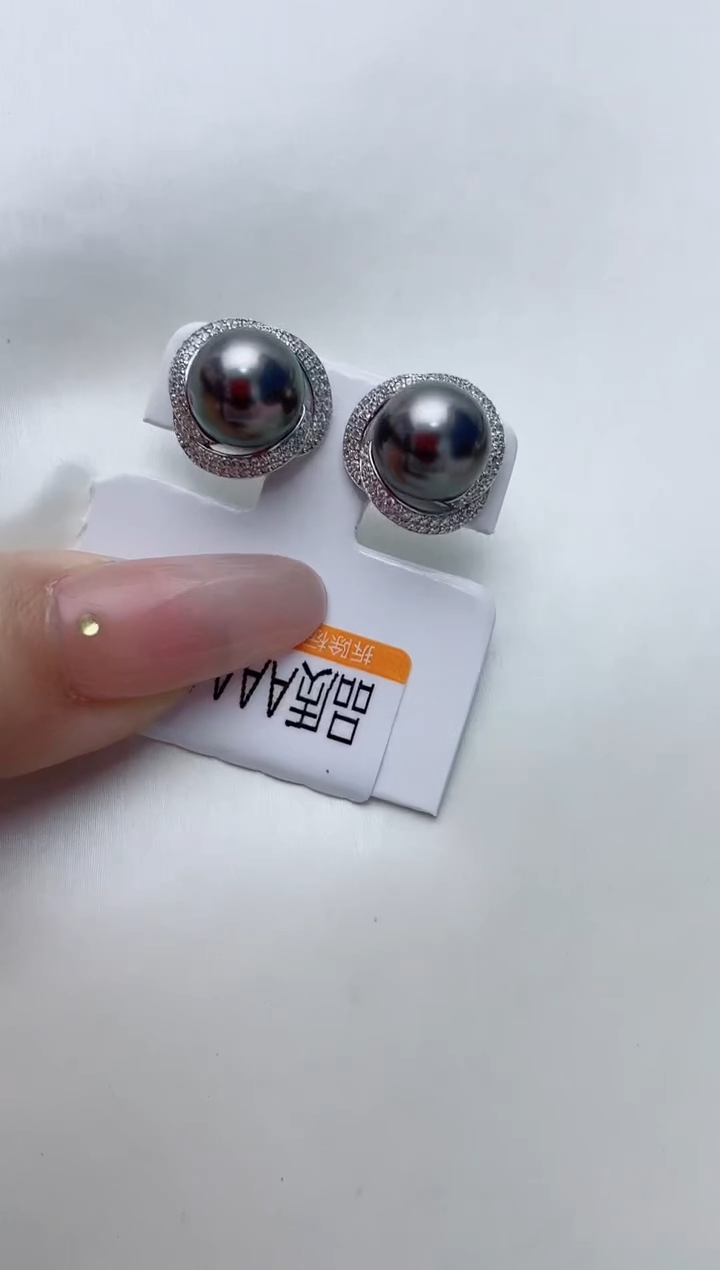 【闪购商品】海水珍珠耳饰银S925镶嵌A45