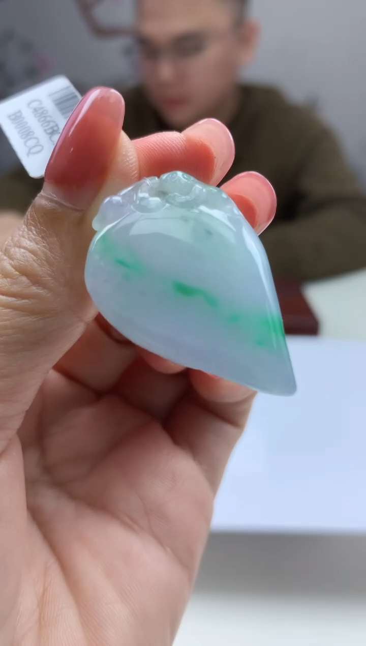 【闪购商品】定制翡翠未镶嵌005xm-毛货桃子90