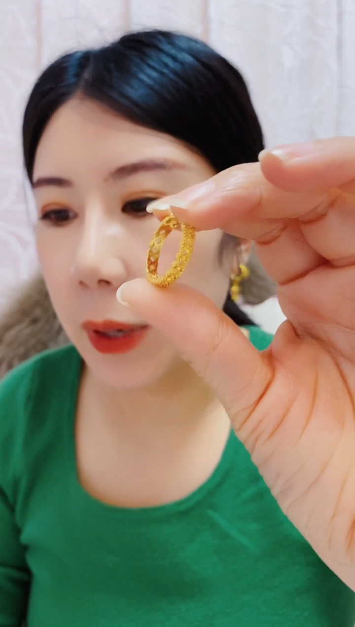 合金无056蕾丝戒指7码