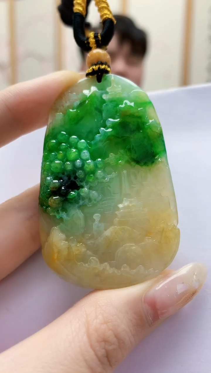 未镶嵌定制翡翠5060jw-毛货挂件28