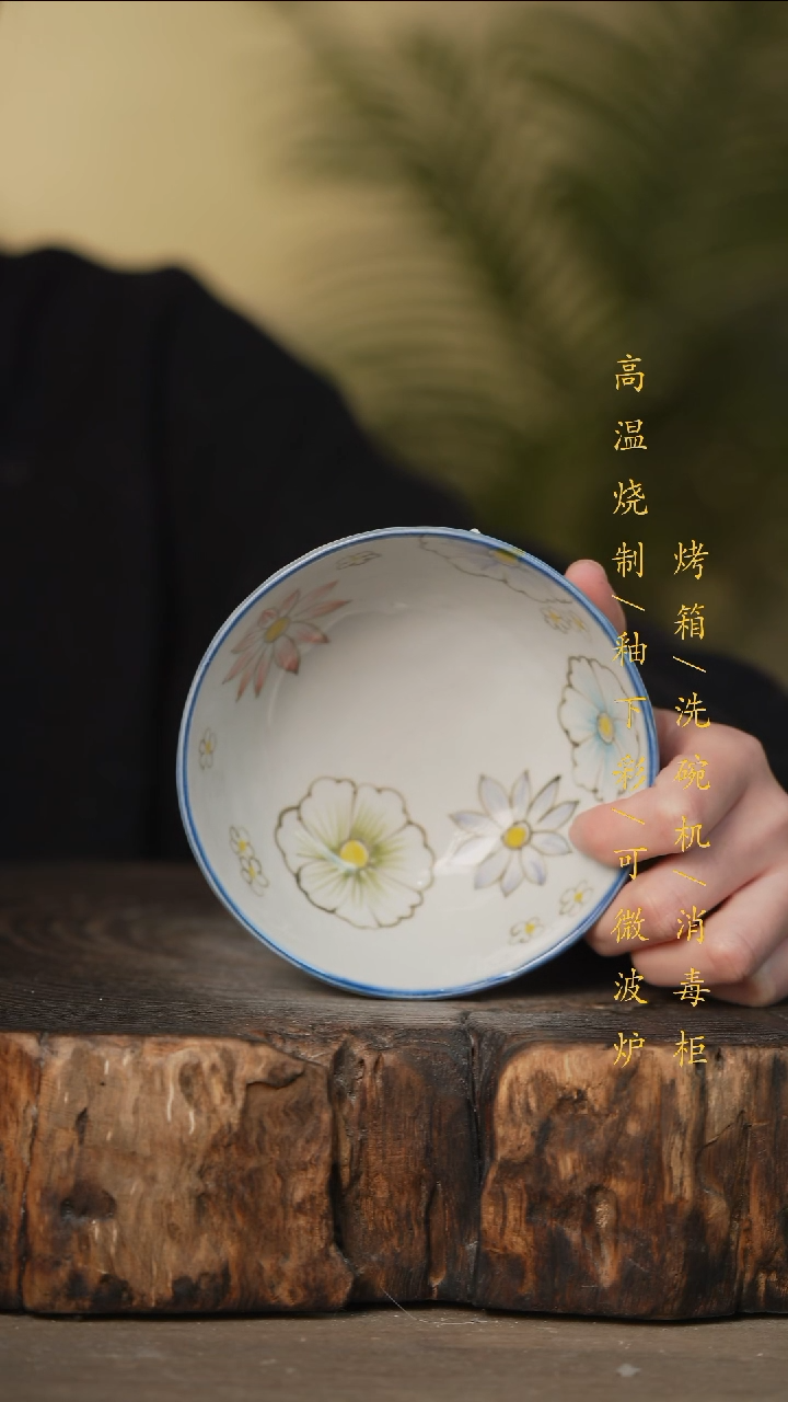 瓷片景德镇高温釉下彩可微波烤箱洗碗机