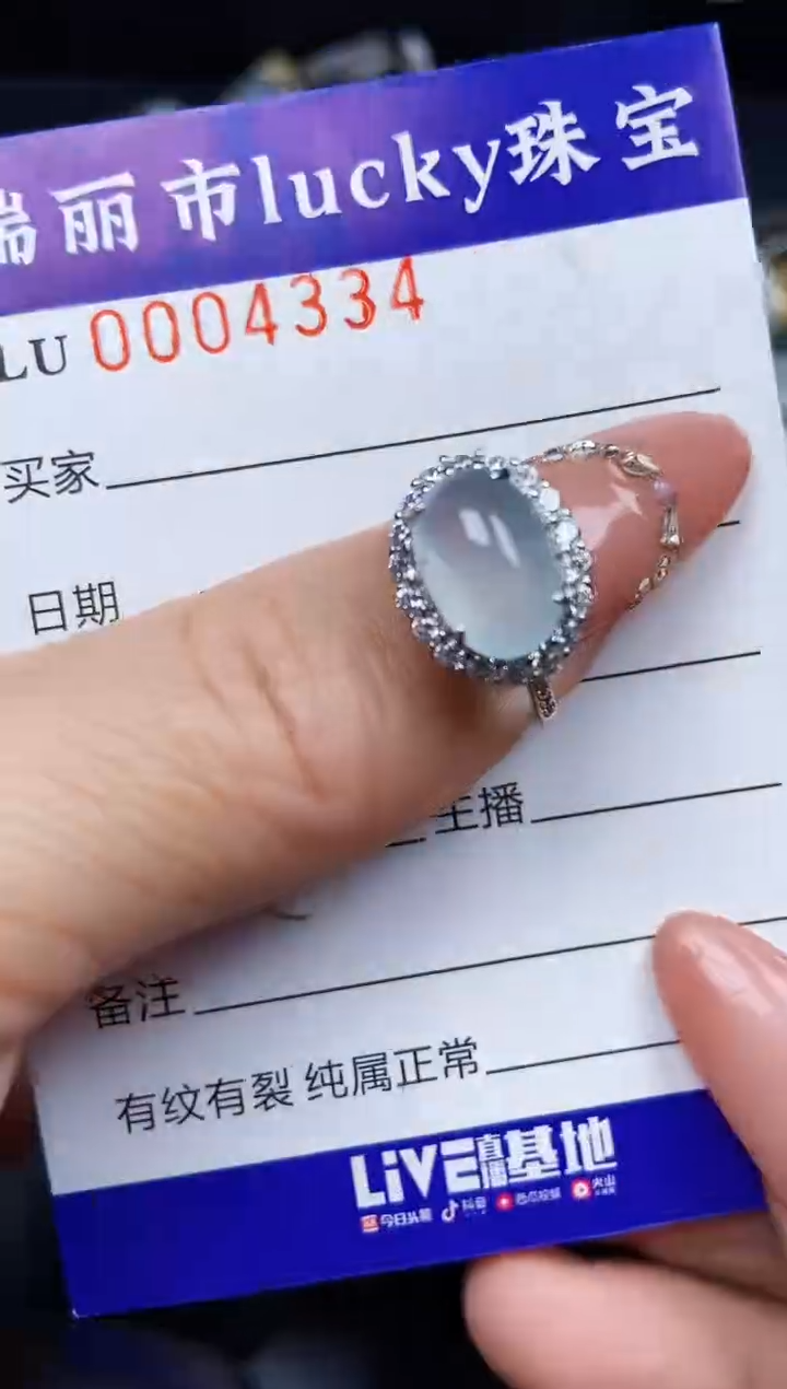 翡翠银S925镶嵌颈饰4334