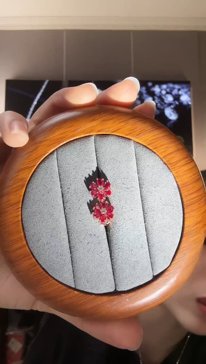 主播定制链接花朵耳饰521