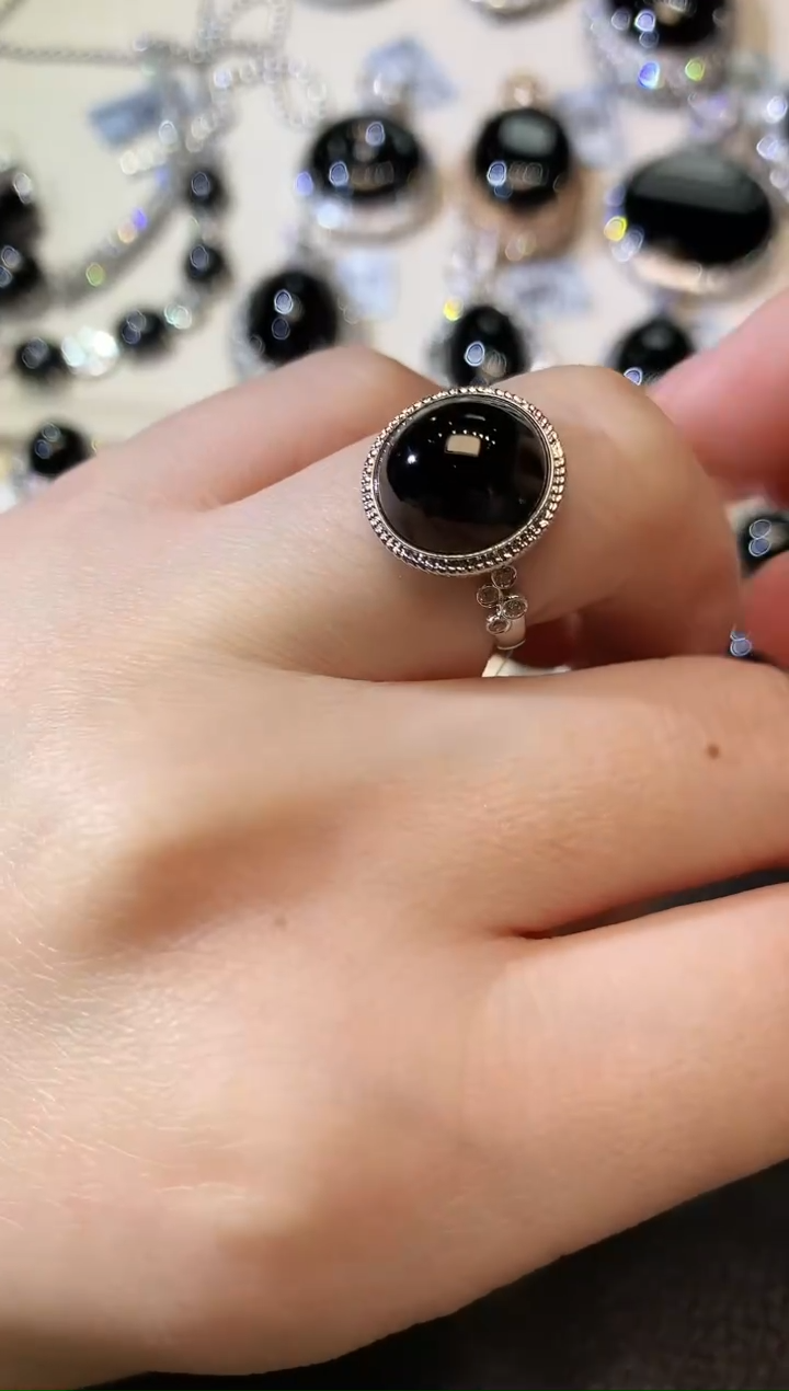 【闪购商品】翡翠戒指18K金镶嵌F43 翡翠