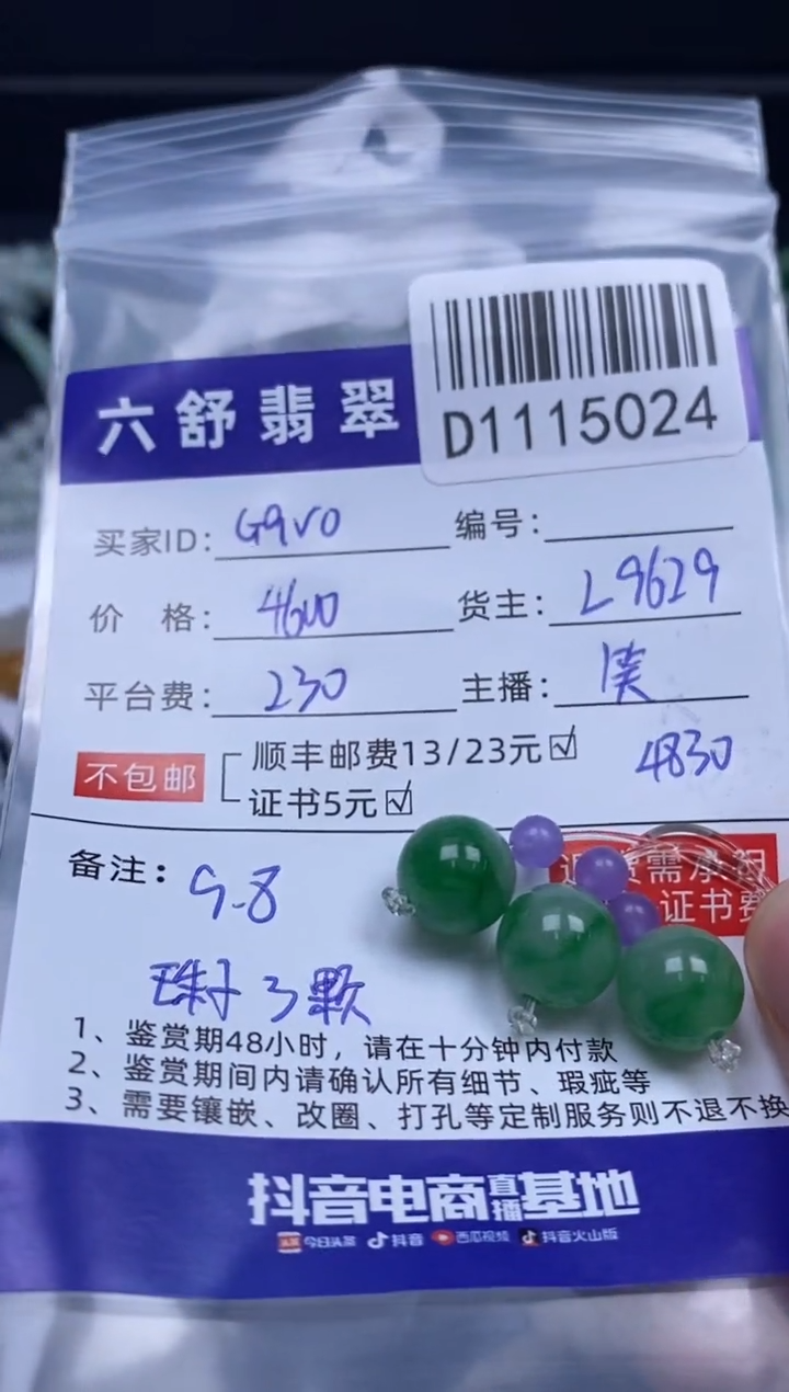 吊坠(不含链)未镶嵌翡翠G****?D1115024