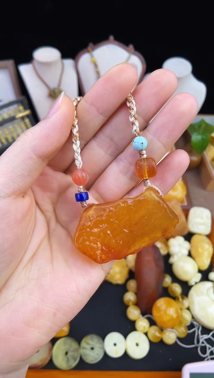 琥珀未镶嵌珠宝奇石柒月