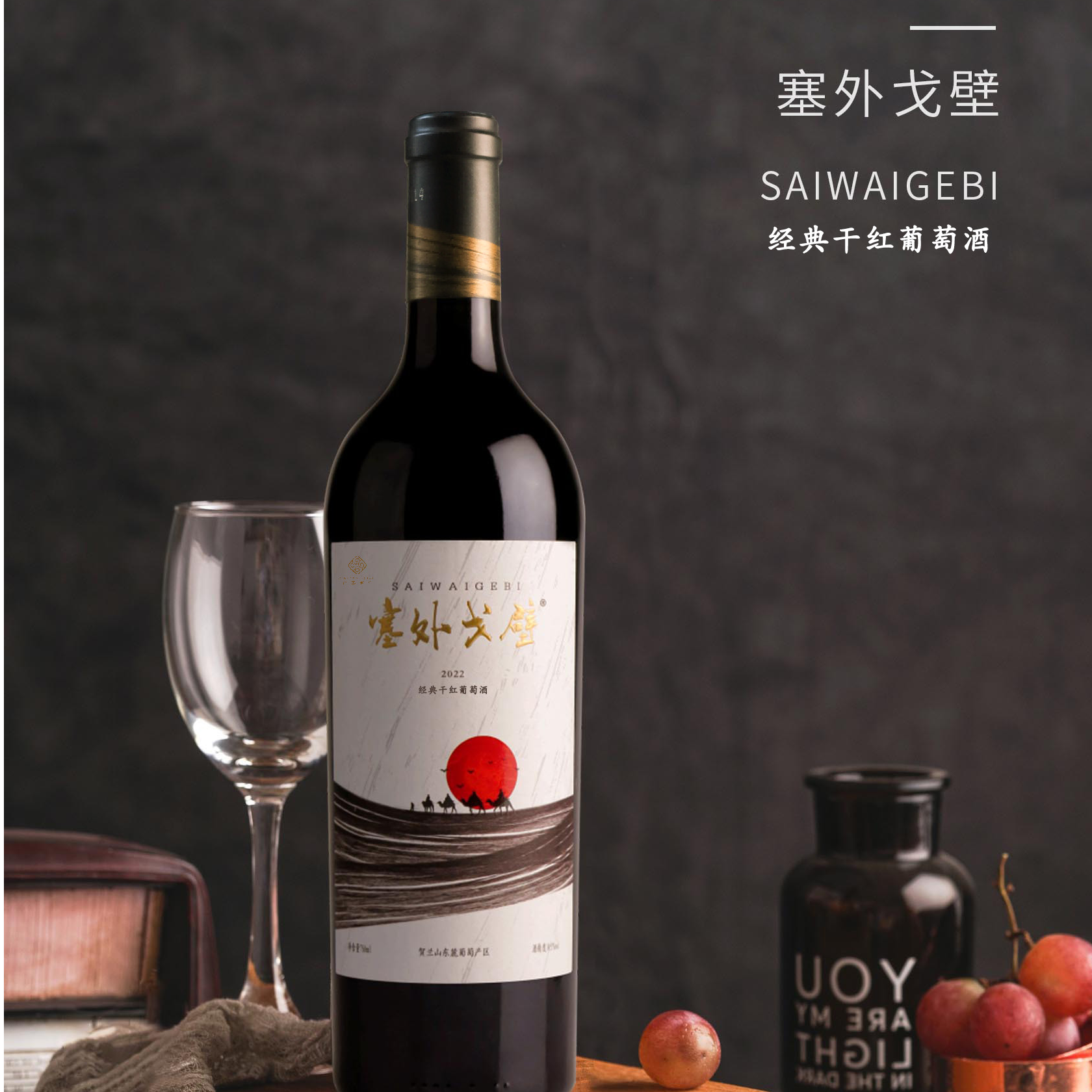 塞外戈壁2023款干红葡萄酒贺兰山东麓橡木桶专用窖藏珍藏款红酒