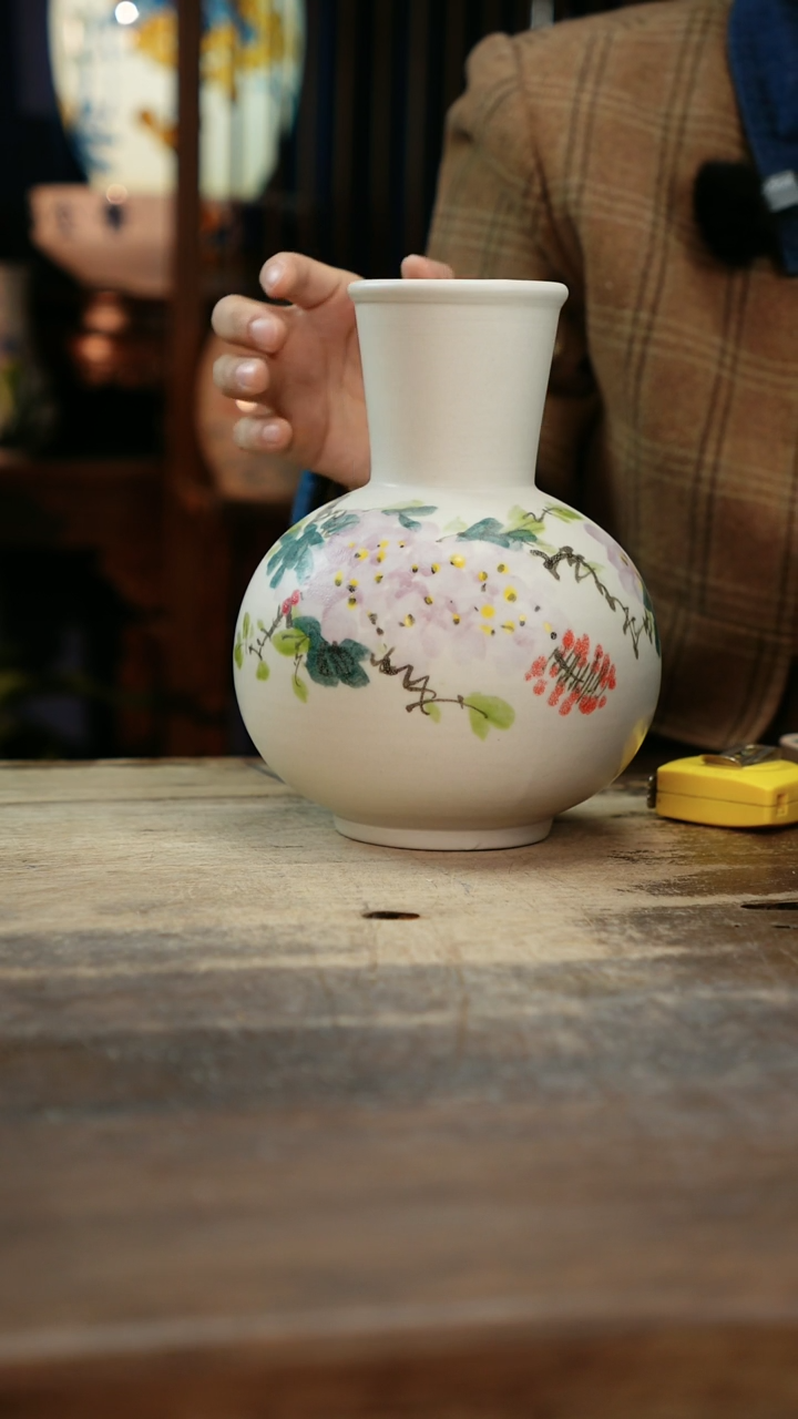 【闪购商品】瓷片景德镇纯手工釉下彩精品花瓶