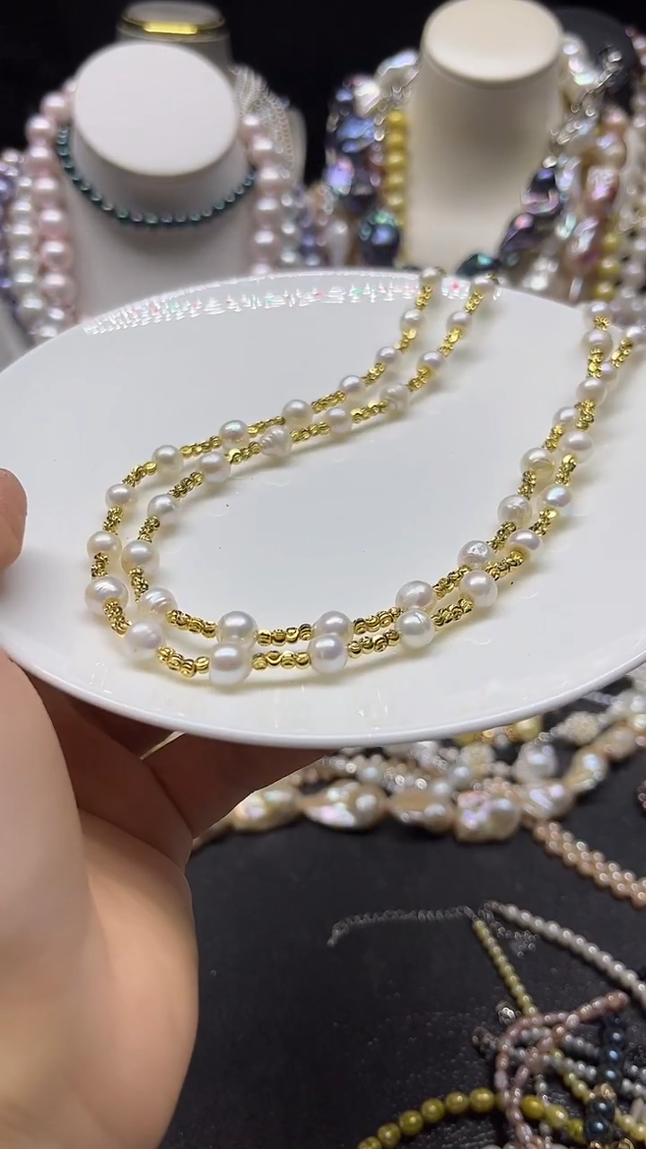 颈饰未镶嵌淡水珍珠多人