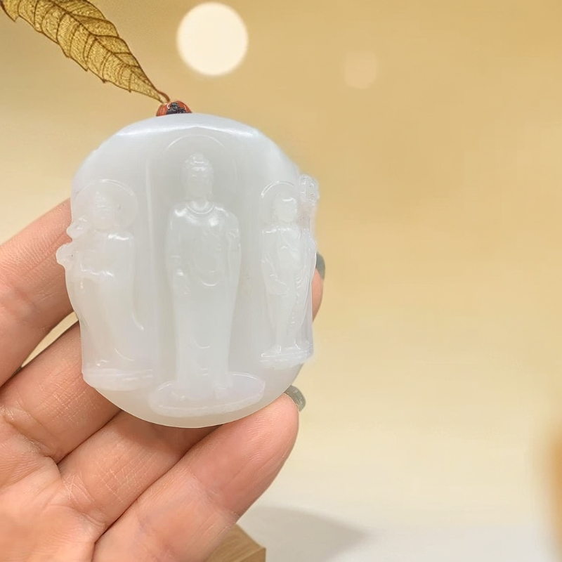 【琪玉轩】精品是时尚和田玉精雕西方三圣