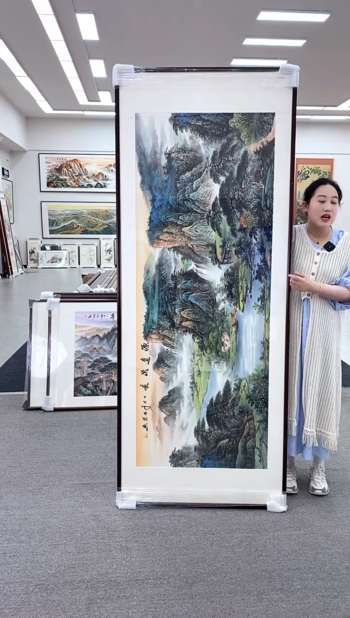 国画219*88源远流长 手绘