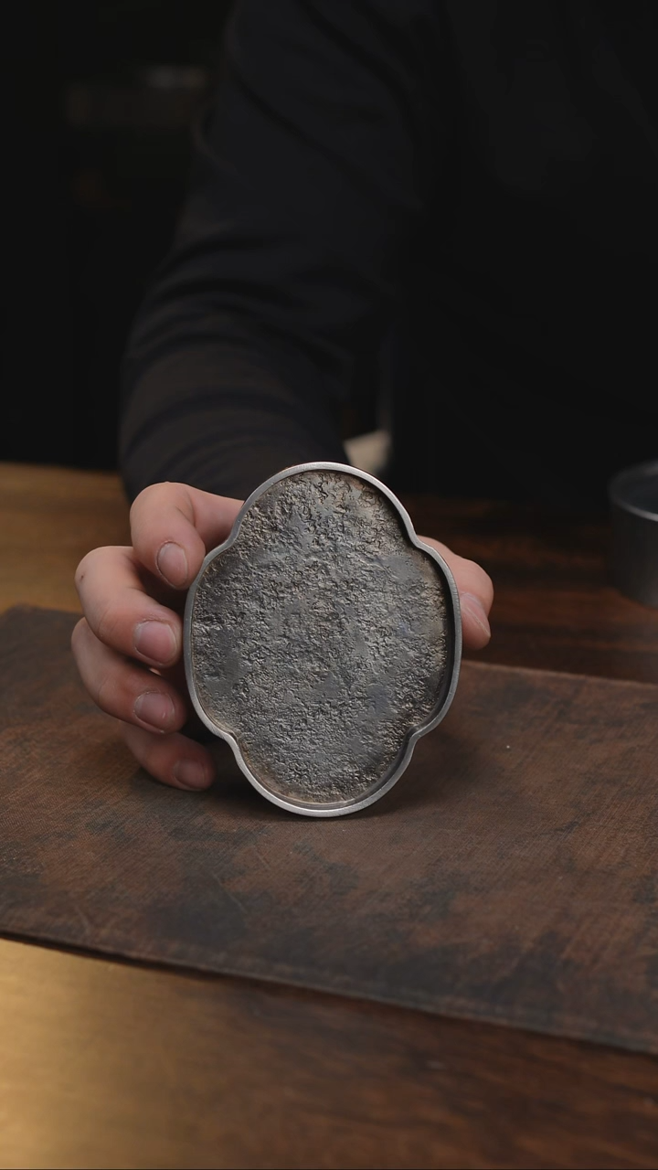 纯锡加厚海棠杯垫