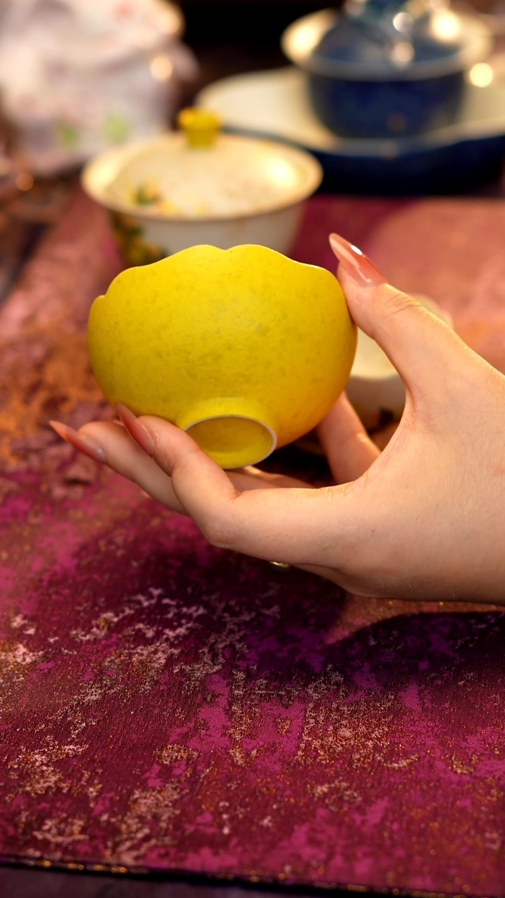 焦糖桂花内绘普洱杯····