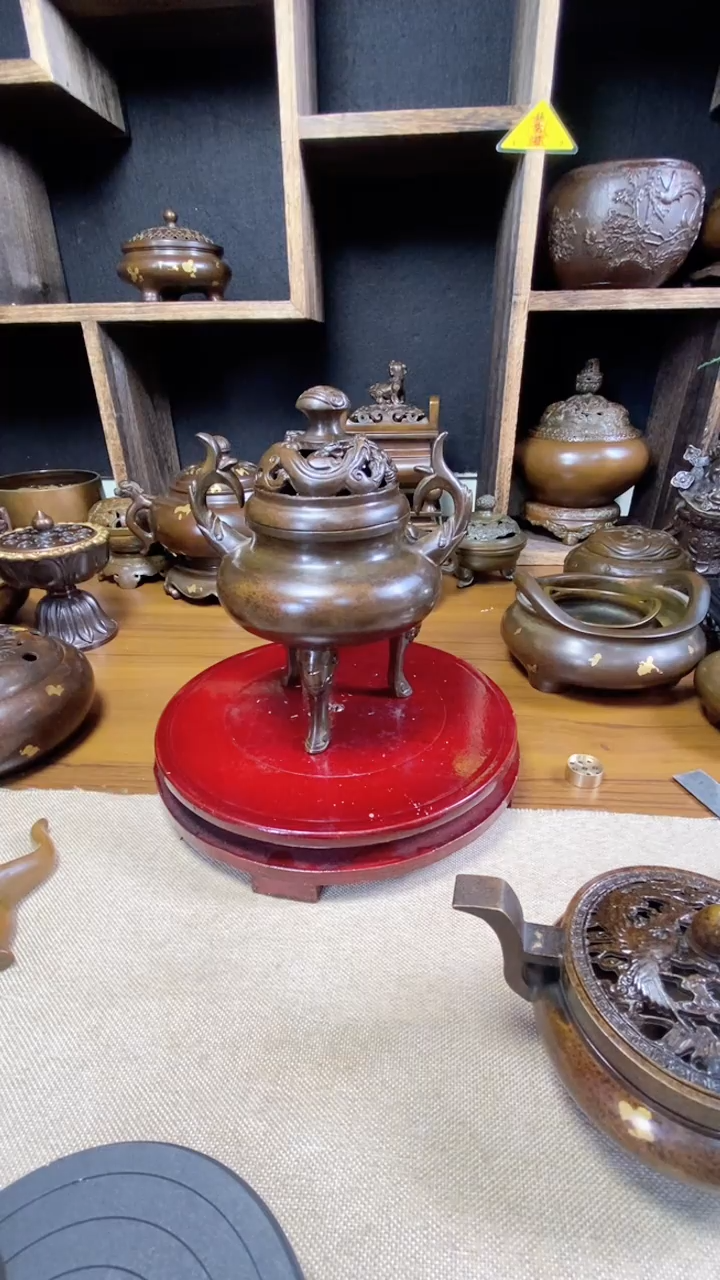 【闪购商品】苏工 普工精品铜 摆件熏香炉/摆件