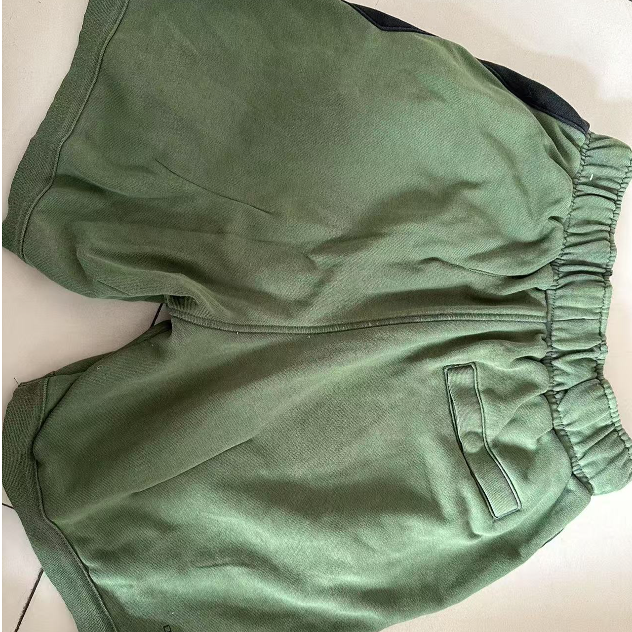 瑕疵款-Nike 新字母印花运动宽松透气系带直筒短裤 男款 绿色49