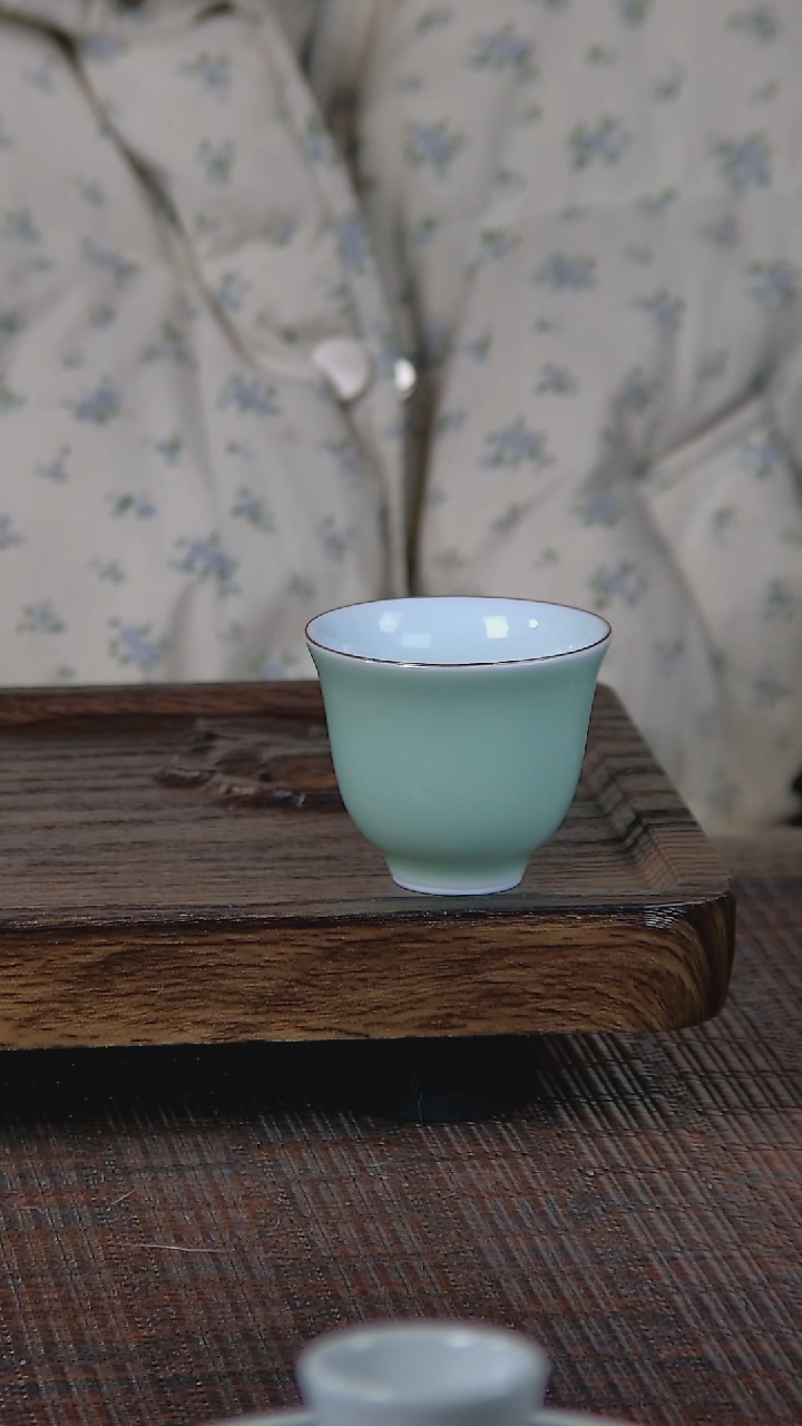 【闪购商品】折葵非器手工手绘绿紫金口杯