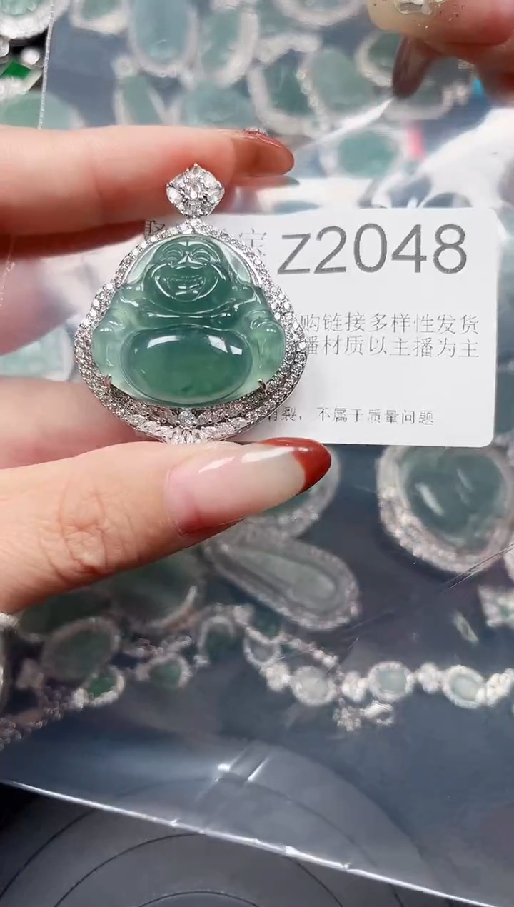 【闪购商品】翡翠颈饰未镶嵌赠皮绳2048