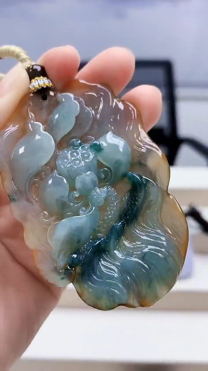 未镶嵌定制翡翠5028lr-毛货挂件26