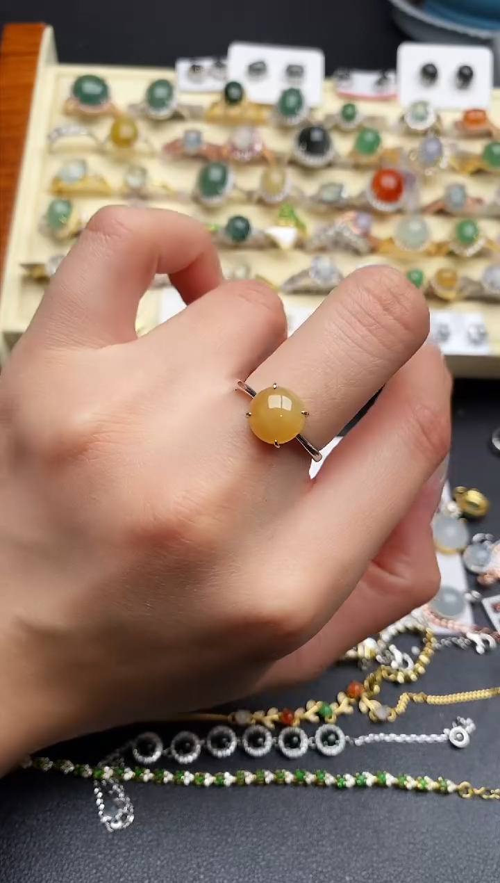 【闪购商品】翡翠戒指银S925镶嵌2222222222+6