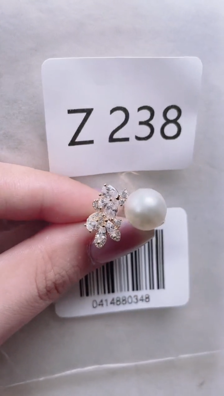 【闪购商品】海水珍珠戒指银S925镶嵌Z238
