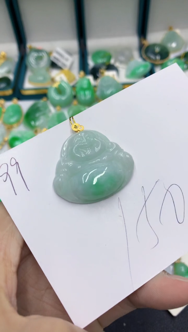 【闪购商品】翡翠颈饰18K金镶嵌号链接