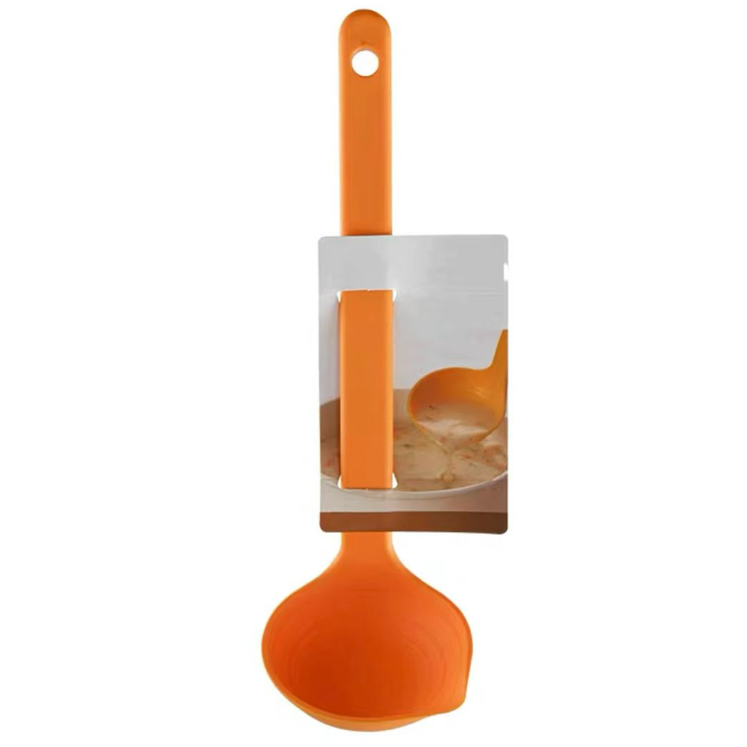 新人20A10000橙黄色尖嘴勺多功能汤勺
