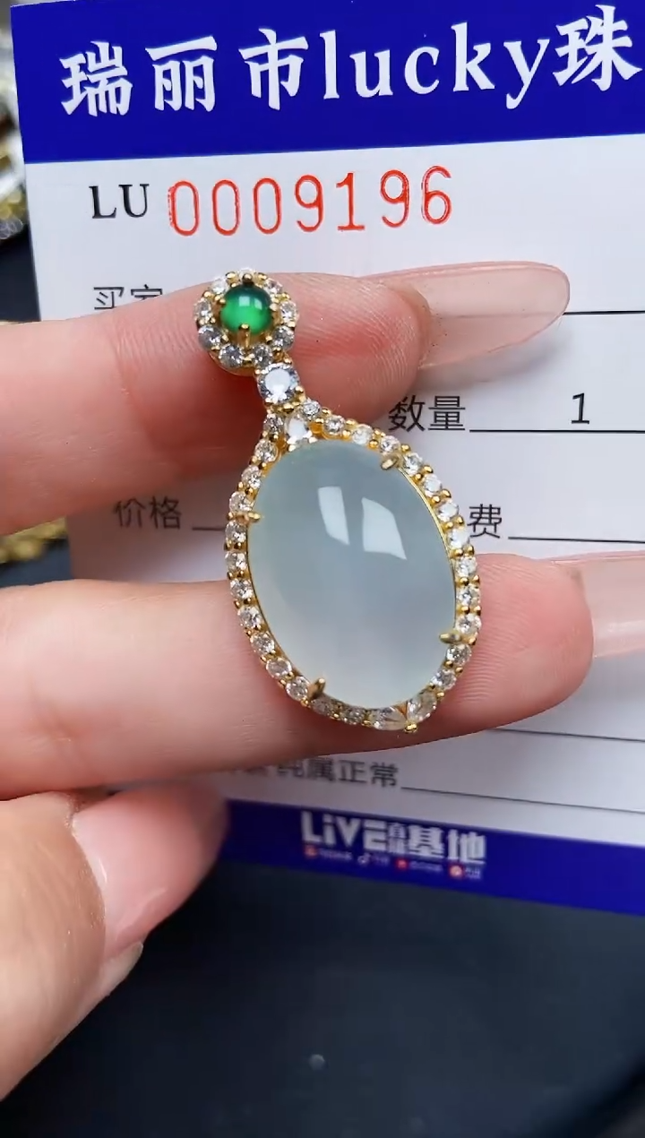 【闪购商品】翡翠颈饰银S925镶嵌9196