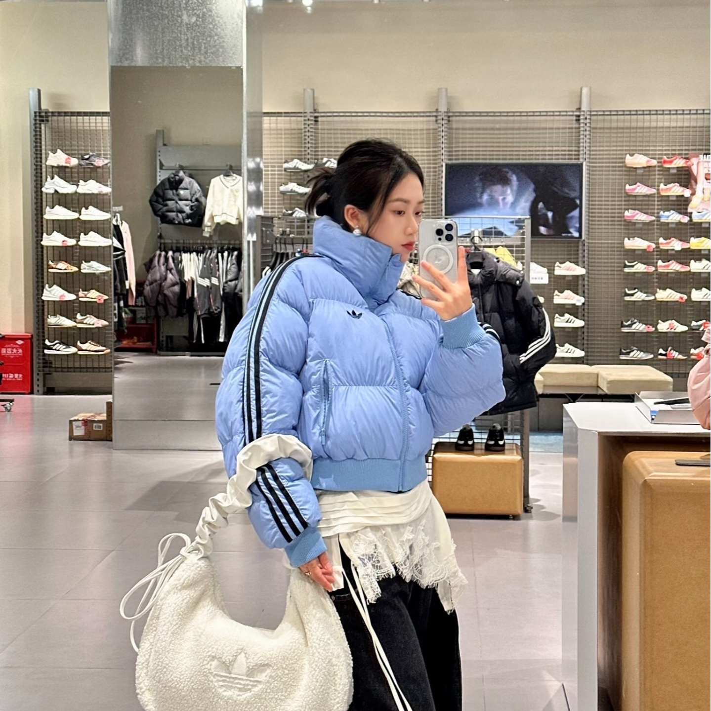 阿迪达斯 （adidas）女子CROPPED PUFF休闲时尚棉服JX2969