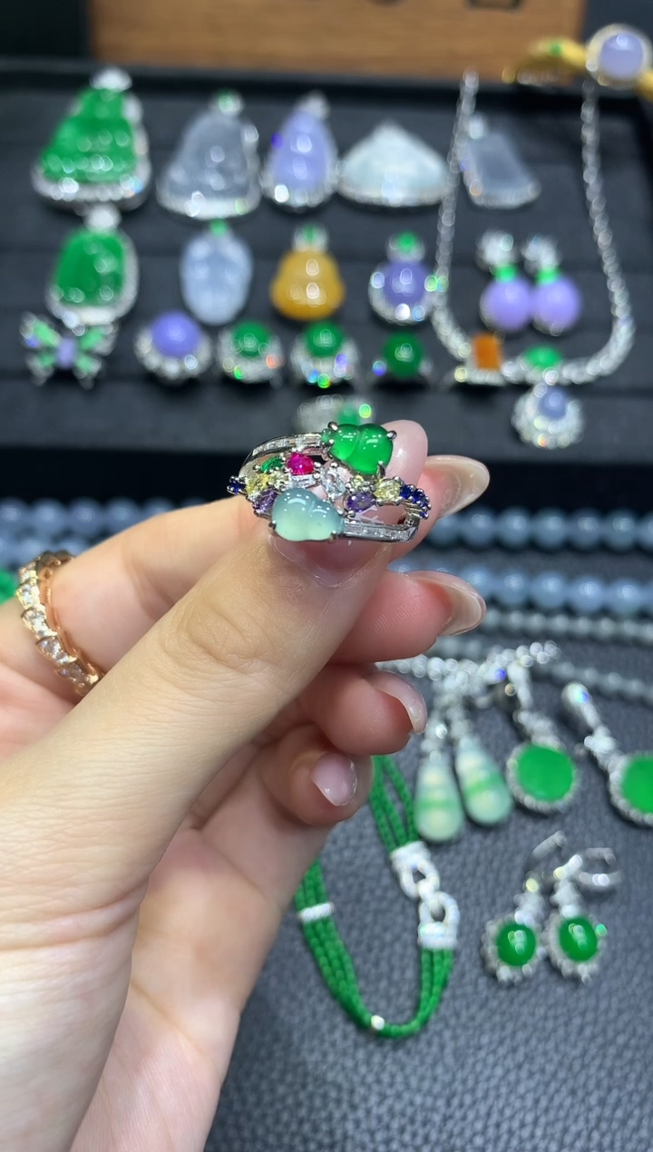 未镶嵌戒指翡翠4多样性随机发货1件