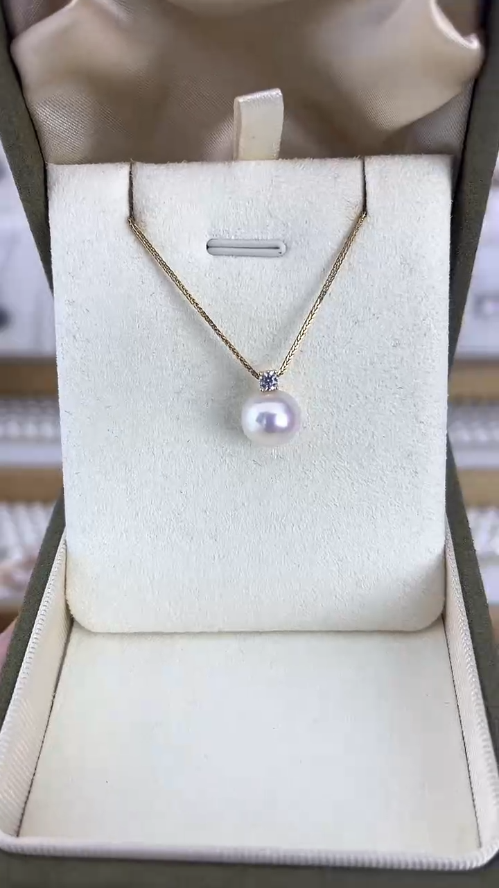 【闪购商品】淡水珍珠颈饰未镶嵌10天然极光天女光珍珠吊坠戴妃