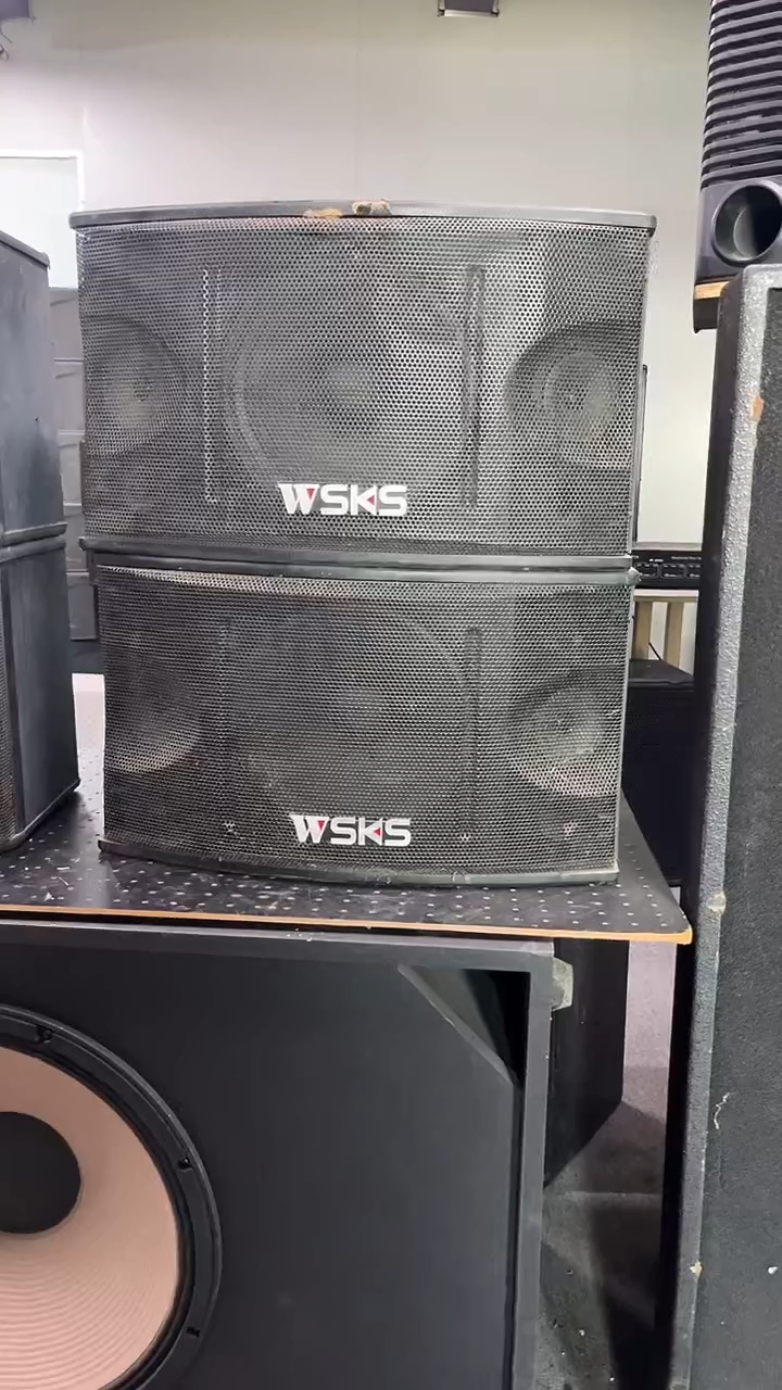 8新不包邮 10寸卡包音响  KTV音箱一对 外观有瑕疵  运费到付