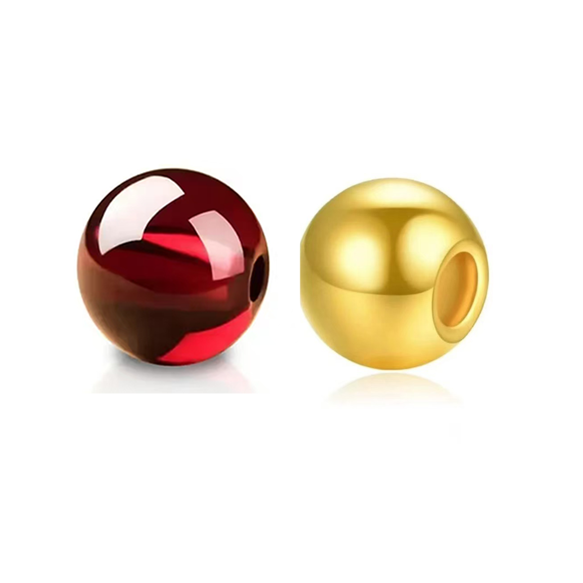 【卢总 补 贴】999金珠带钢印石榴石支持验货带证书可diy