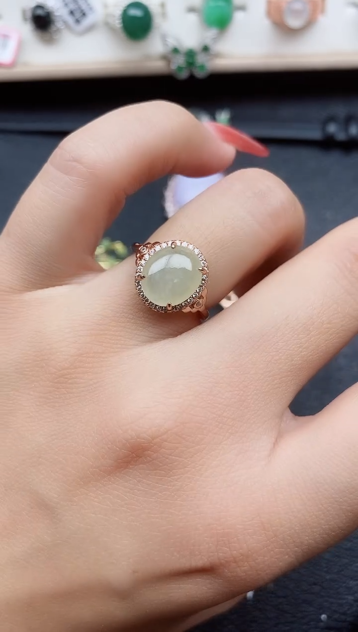 【闪购商品】翡翠戒指银S925镶嵌11111