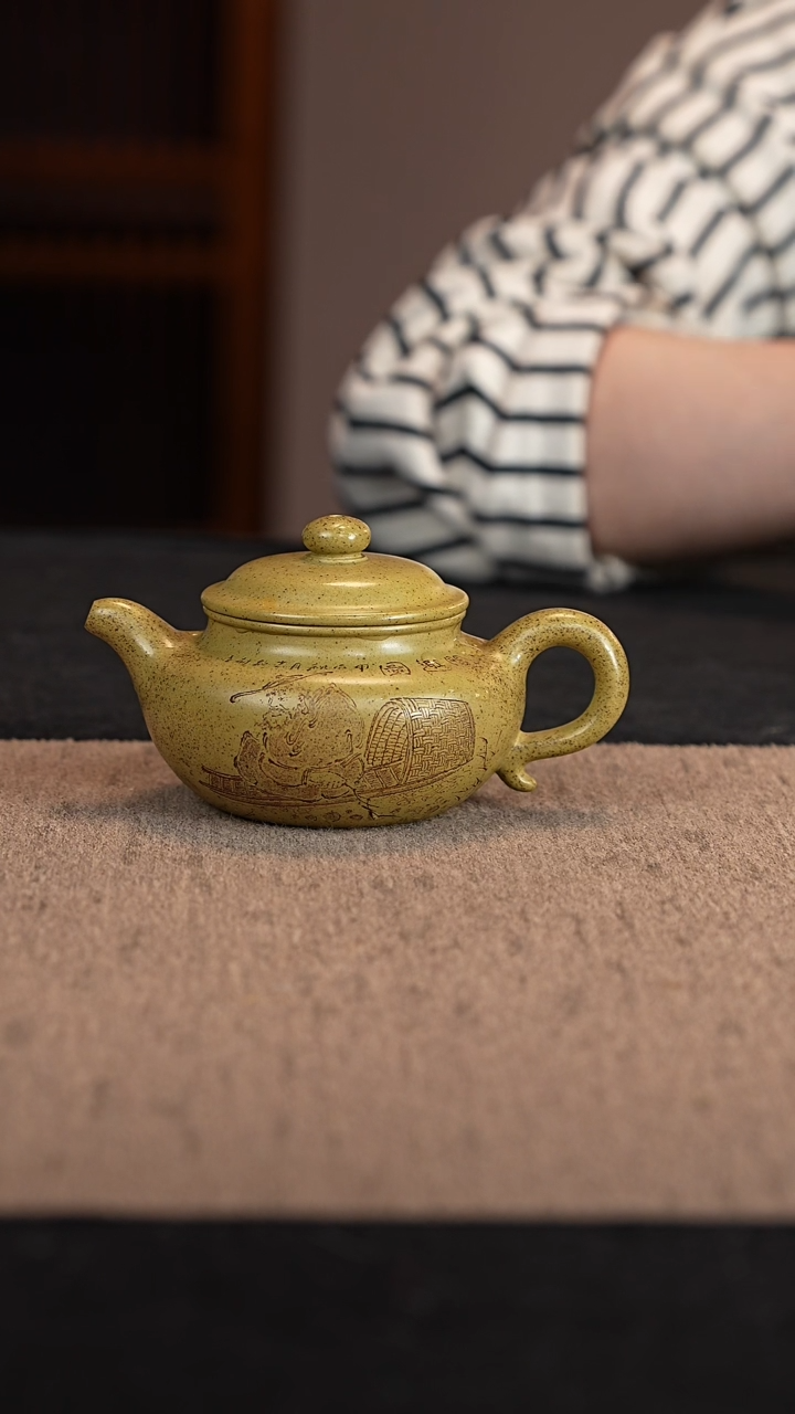 【闪购商品】紫砂茶壶本绿柴烧仿古