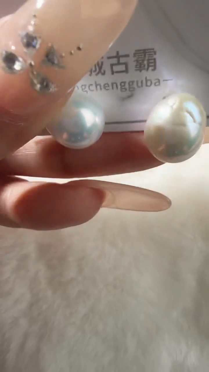 银S925镶嵌耳饰淡水珍珠350