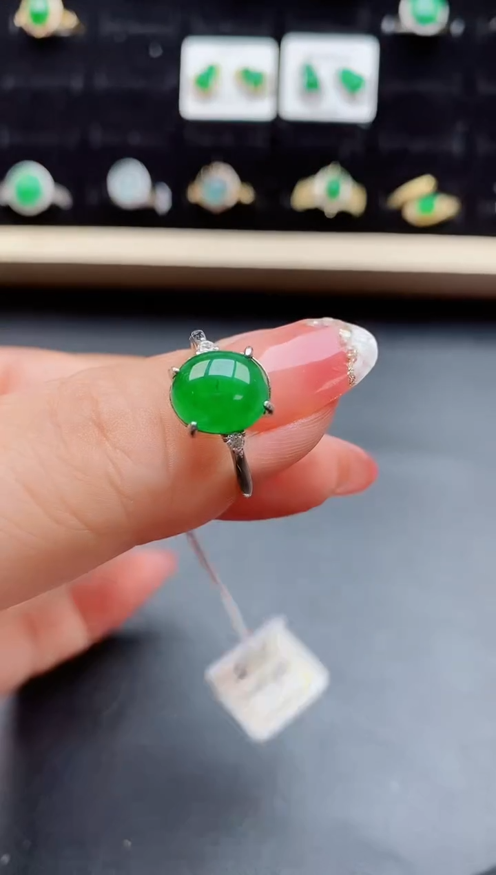 【闪购商品】翡翠戒指银S925镶嵌50805