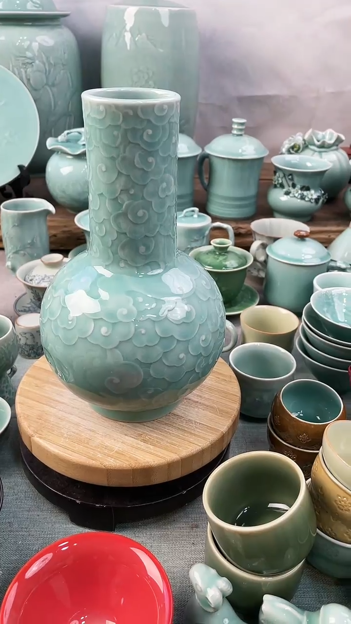 【闪购商品】纯手工 特价 微瑕 慧仙青瓷